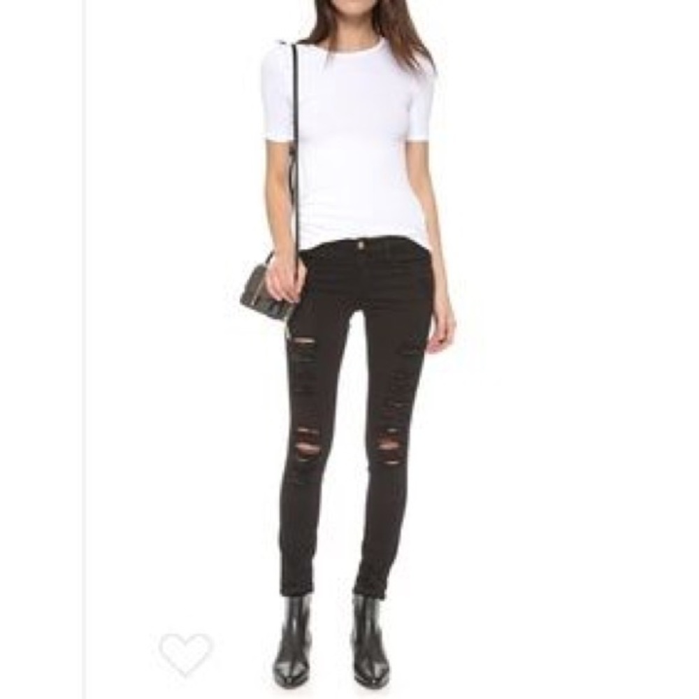 Frame Denim Le Skinny de Jeanne black size 25